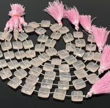 Rose Quartz Gemston Beads, Jewelry Supplies, Wholesale Bulk Beads, 13.5mm -14.5mm, 8” Strand