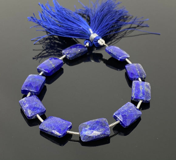 Natural Lapis Lazuli Gemstone Beads, Bulk Wholesale Beads, Jewelry Supplies, 14x9.5mm - 14.5x10mm, 7.75” Strand