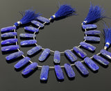 Natural Lapis Lazuli Gemstone Beads, Bulk Wholesale Beads, Jewelry Supplies, 24x9mm - 24.5x9.5mm, 7.75” Strand