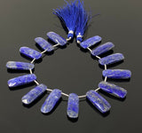 Natural Lapis Lazuli Gemstone Beads, Bulk Wholesale Beads, Jewelry Supplies, 24x9mm - 24.5x9.5mm, 7.75” Strand