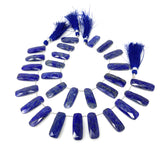 Natural Lapis Lazuli Gemstone Beads, Bulk Wholesale Beads, Jewelry Supplies, 24x9mm - 24.5x9.5mm, 7.75” Strand