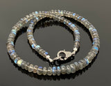 14 inch Labradorite beaded choker necklace handcrafted by Akstar Gems