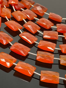 Natural Carnelian Gemstone Beads, Jewelry Supplies, Bulk Wholesale Beads, 13x9mm - 15x10mm, 7.75” Strand