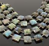 Natural Labradorite Gemstone Beads, Bulk Wholesale Beads, Jewelry Supplies , 13mm - 14mm