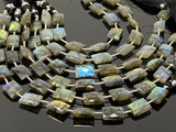 Natural Labradorite Gemstone Beads, Bulk Wholesale Beads, Jewelry Supplies, 13x9mm - 14x10mm, 8.25” Strand