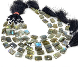 Natural Labradorite Gemstone Beads, Bulk Wholesale Beads, Jewelry Supplies, 13x9mm - 14x10mm, 8.25” Strand