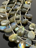Natural Labradorite Gemstone Beads, Bulk Wholesale Beads, Jewelry Supplies, 13x9mm - 14x10mm