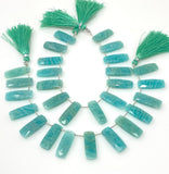 Amazonite Gemstone Beads, Peruvian Amazonite Beads, Jewelry Supplies, Wholesale Bulk Beads, 13x9mm -14x10mm, 7.5" Strand