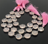 Rose Quartz Gemston Beads, Jewelry Supplies, Wholesale Bulk Beads, 14mm -14.5mm, 7.5” Strand