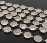 Rose Quartz Gemston Beads, Jewelry Supplies, Wholesale Bulk Beads, 14mm -14.5mm, 7.5” Strand
