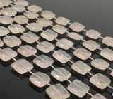 Rose Quartz Gemston Beads, Jewelry Supplies, Wholesale Bulk Beads, 13.5mm -14.5mm, 8” Strand