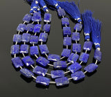 Natural Lapis Lazuli Gemstone Beads, Bulk Wholesale Beads, Jewelry Supplies, 14x9.5mm - 14.5x10mm, 7.75” Strand