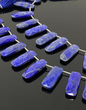 Natural Lapis Lazuli Gemstone Beads, Bulk Wholesale Beads, Jewelry Supplies, 24x9mm - 24.5x9.5mm, 7.75” Strand