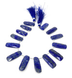 Natural Lapis Lazuli Gemstone Beads, Bulk Wholesale Beads, Jewelry Supplies, 24x9mm - 24.5x9.5mm, 7.75” Strand