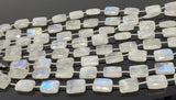 Rainbow Moonstone Beads, Moonstone Briolette Beads, Gemstone Beads, Bulk Wholesale Beads, 14x10mm - 14.5x10.5mm, 8” Strand