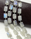 Rainbow Moonstone Beads, Moonstone Briolette Beads, Gemstone Beads, Bulk Wholesale Beads, 14x10mm - 14.5x10.5mm, 8” Strand