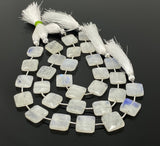 Rainbow Moonstone Beads, Moonstone Briolette Beads, Gemstone Beads, Bulk Wholesale Beads, 14x14mm - 14.5x14.5mm, 8” Strand