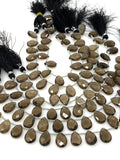 Natural Smoky Quartz Gemstone Beads, Jewelry Supplies, Wholesale Bulk Gemstone Beads, 14x10mm
