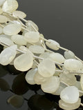White Moonstone Beads, Gemstone Beads, Jewelry Supplies, Bulk Wholesale Beads, 13x9mm - 15x10mm