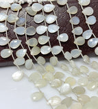 White Moonstone Beads, Gemstone Beads, Jewelry Supplies, Bulk Wholesale Beads, 13x9mm - 15x10mm