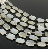 White Moonstone Beads, Gemstone Beads, Jewelry Supplies, Bulk Wholesale Beads, 13x9mm - 14x10mm