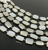 White Moonstone Beads, Gemstone Beads, Jewelry Supplies, Bulk Wholesale Beads, 13x9mm - 14x10mm