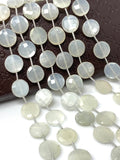 White Moonstone Beads, Gemstone Beads, Jewelry Supplies, Bulk Wholesale Beads, 14mm - 14.5mm