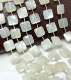 White Moonstone Beads, Gemstone Beads, Jewelry Supplies, Bulk Wholesale Beads, 13.5mm - 14mm