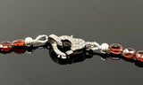 Garnet Necklace with Pave Diamond Clasp, Garnet Gemstone Necklace, Gifts for Her, Birthstone Beaded Jewelry