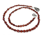 18” Garnet Necklace with Pave Diamond Clasp, Garnet Necklace, Gifts for Her