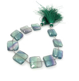 Natural Fluorite Beads, Gemstone Beads, Jewelry Supplies, Wholesale Bulk Beads, 13.5 - 14mm, 8” Strand