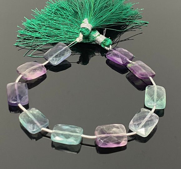 Natural Fluorite Beads, Gemstone Beads, Jewelry Supplies, Wholesale Bulk Beads, 14x10mm - 14.5x10.5mm, 8” Strand