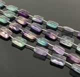 Natural Fluorite Beads, Gemstone Beads, Jewelry Supplies, Wholesale Bulk Beads, 14x10mm - 14.5x10.5mm, 8” Strand