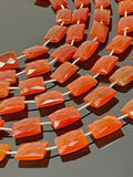 Natural Carnelian Gemstone Beads, Jewelry Supplies, Bulk Wholesale Beads, 13x9mm - 15x10mm, 7.75” Strand