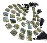 Natural Labradorite Gemstone Beads, Bulk Wholesale Beads, Jewelry Supplies , 13mm - 14mm