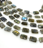 Natural Labradorite Gemstone Beads, Bulk Wholesale Beads, Jewelry Supplies, 13x9mm - 14x10mm, 8.25” Strand