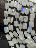 Rainbow Moonstone Beads, Moonstone Briolette Beads, Gemstone Beads, Bulk Wholesale Beads, 14x10mm - 14.5x10.5mm, 8” Strand