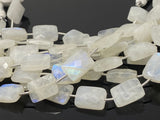 Rainbow Moonstone Beads, Moonstone Briolette Beads, Gemstone Beads, Bulk Wholesale Beads, 14x10mm - 14.5x10.5mm, 8” Strand