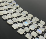 Rainbow Moonstone Beads, Moonstone Briolette Beads, Gemstone Beads, Bulk Wholesale Beads, 14x14mm - 14.5x14.5mm, 8” Strand