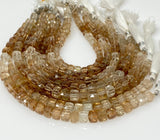 Rare Natural Brown Topaz Beads, Gemstone Beads, Imperial Topaz Beads, Jewelry Supplies, Bulk Wholesale Beads, 8" Strand