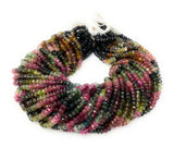 13" Tourmaline Gemstone Beads Natural Watermelon Tourmaline Beads Wholesale Jewelry Supplies Bulk Beads for DIY Jewelry Making, 4.5mm