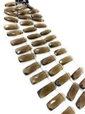 Natural Smoky Quartz Bar Gemstone Beads, Jewelry Supplies, Wholesale Bulk Gemstone Beads, 23x9mm - 25x10mm