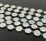 White Moonstone Beads, Gemstone Beads, Jewelry Supplies, Bulk Wholesale Beads, 14mm - 14.5mm