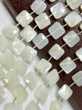 White Moonstone Beads, Gemstone Beads, Jewelry Supplies, Bulk Wholesale Beads, 13.5mm - 14mm