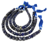 Natural Iolite Beads, Gemstone Beads, 3D Cube Box Beads, Wholesale Bulk Beads, 7.5" Strand