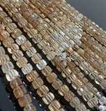 Rare Natural Brown Topaz Beads, Gemstone Beads, Imperial Topaz Beads, Jewelry Supplies, Bulk Wholesale Beads, 8" Strand