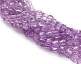 Natural Amethyst Gemstone Beads, Amethyst 3D Cube Box Beads, Jewelry Supplies, Wholesale Bulk Gemstone Beads, 8" Strand