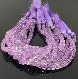Natural Amethyst Gemstone Beads, Amethyst 3D Cube Box Beads, Jewelry Supplies, Wholesale Bulk Gemstone Beads, 8" Strand