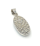 Natural Larimar Gemstone Pendant, Bohemian Jewelry, Sterling Silver Pendant, Gifts for Her, 1.60” x 0.70”