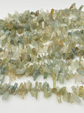 Natural Aquamarine Beads - Rough Polished, Gemstone Beads, Jewelry Supplies for Jewelry Making, Wholesale Beads, Bulk Beads, 8"Strand